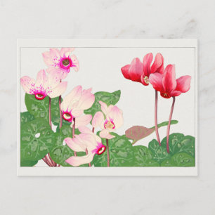 Cartão Postal Cyclamen por Tanigami Konan