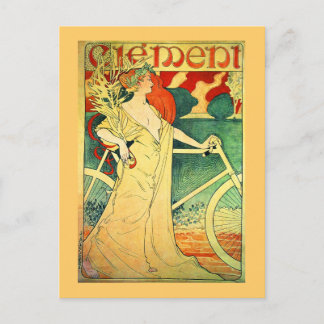 Cartão Postal Cycle Clément Vintage Bicycle Poster
