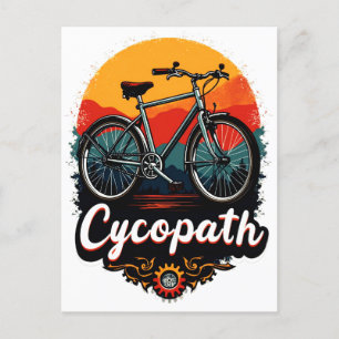 Cartão Postal Cycopath: Bike Energetica e Gráfico do pôr do sol