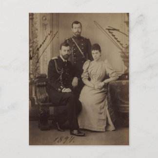 Cartão Postal Czar - CZARINA MARIA & FILHOS Rússia Romanov #087