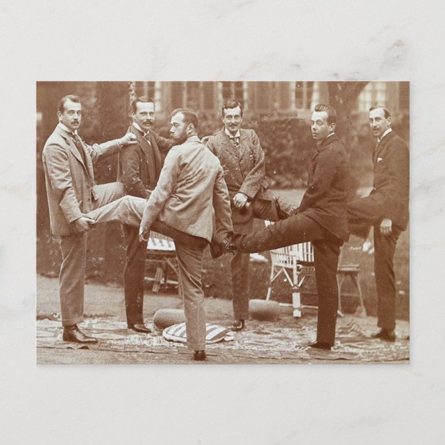 Cartão Postal czar e Tsarina da Rússia e parentes Hesse 1899 #2 (Frente)