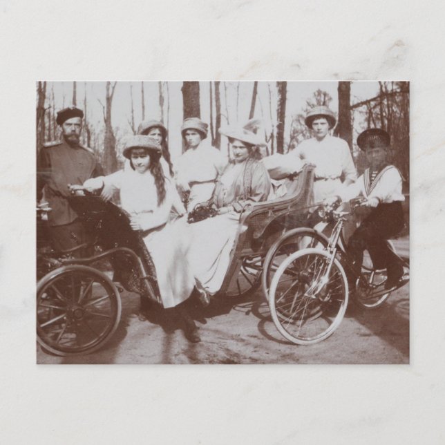 Cartão Postal czar Nicolas da Rússia, a família real Romanov (Frente)