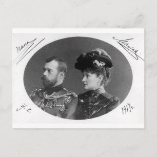 Cartão Postal czar Nicolas e Alexandra da Rússia Romanov #121