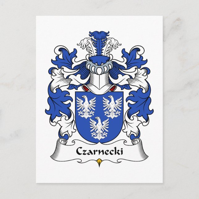 Cartão Postal Czarnecki Family Crest (Frente)