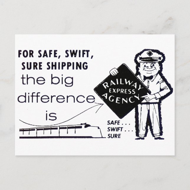 Cartão postal da Agência Ferroviária Express 1959 (Frente)