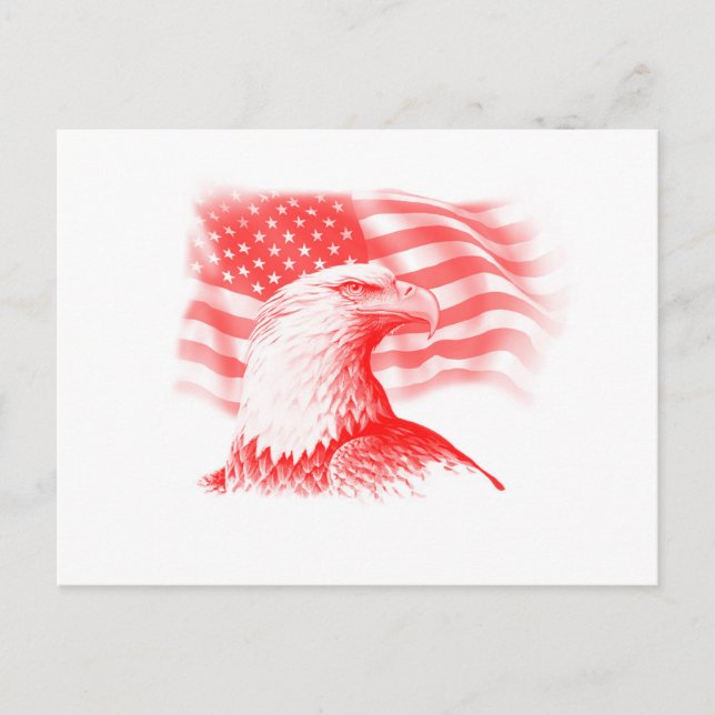 Cartão Postal da Águia Americana (Frente)