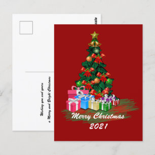 Cartão postal da árvore natalícia
