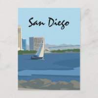 Cartão postal da Baía de San Diego