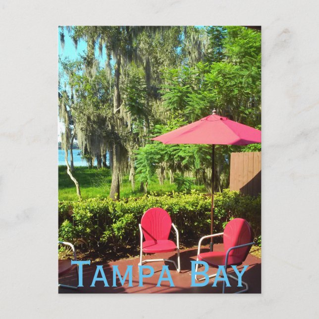 Cartão postal da Baía de Tampa Flórida (Frente)