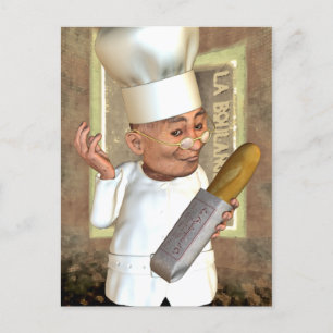 Cartão postal da Bakery francesa