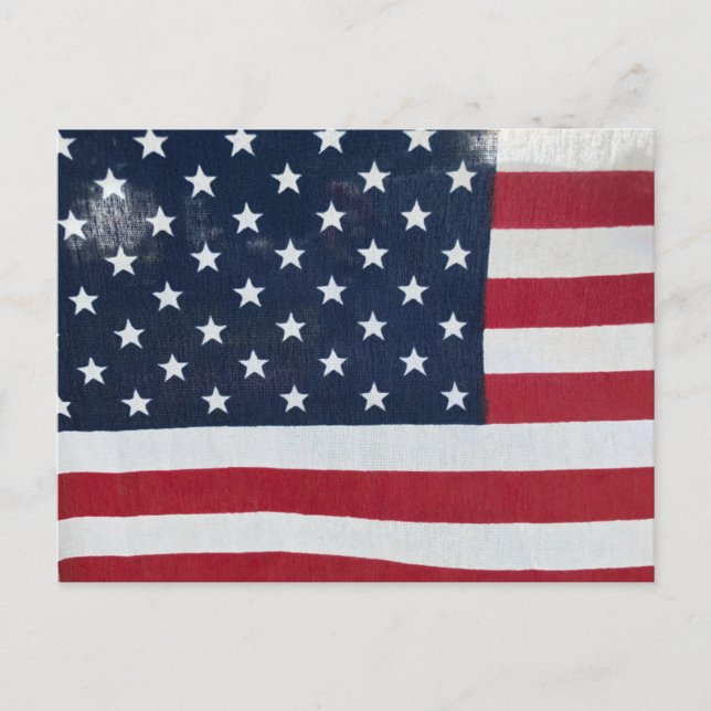 Cartão postal da bandeira americana (Frente)
