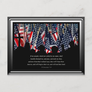 Cartão postal da bandeira americana