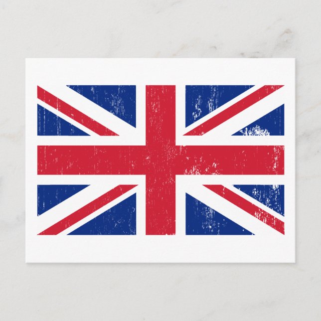Cartão postal da bandeira britânica da Union Jack (Frente)