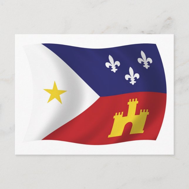 Cartão Postal da Bandeira da Acadiana (Frente)