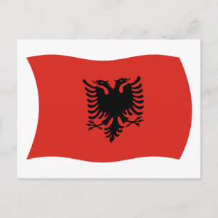 Cartão Postal da Bandeira da Albânia