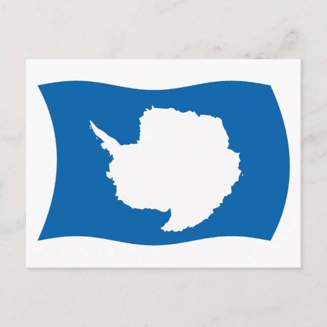 Cartão Postal da Bandeira da Antártida (Frente)