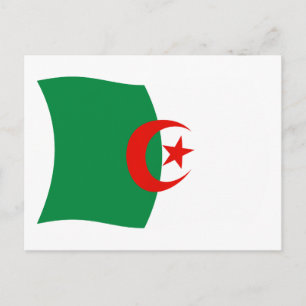 Cartão Postal da Bandeira da Argélia