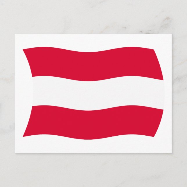 Cartão Postal da Bandeira da Áustria (Frente)
