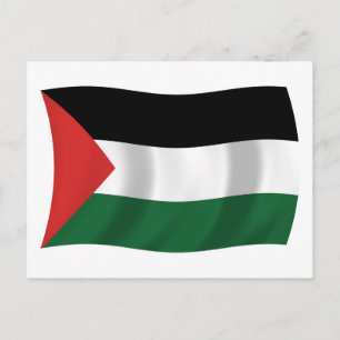 Cartão Postal da Bandeira da Autoridade Palestina