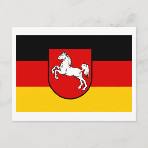 Cartão postal da bandeira da Baixa Saxônia