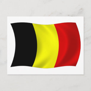 Cartão Postal da Bandeira da Bélgica