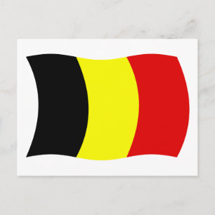 Cartão Postal da Bandeira da Bélgica