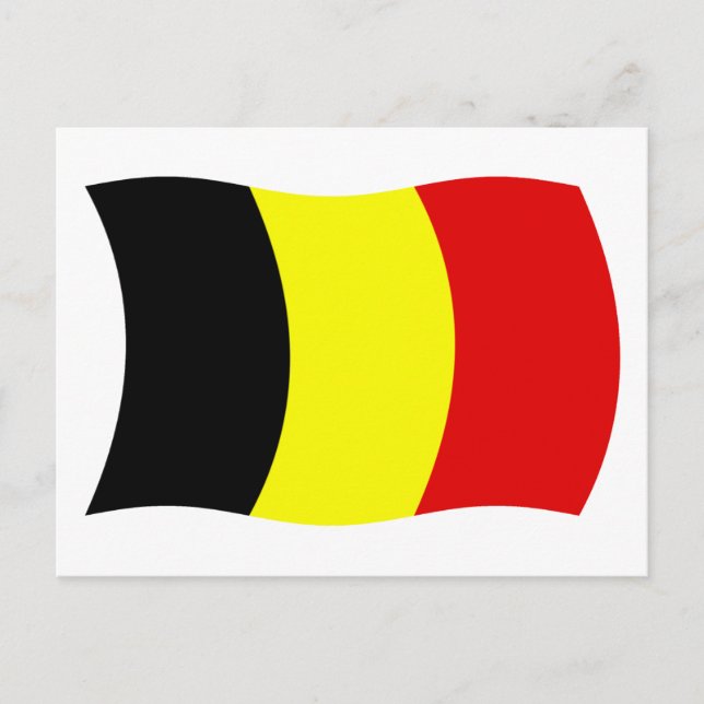 Cartão Postal da Bandeira da Bélgica (Frente)