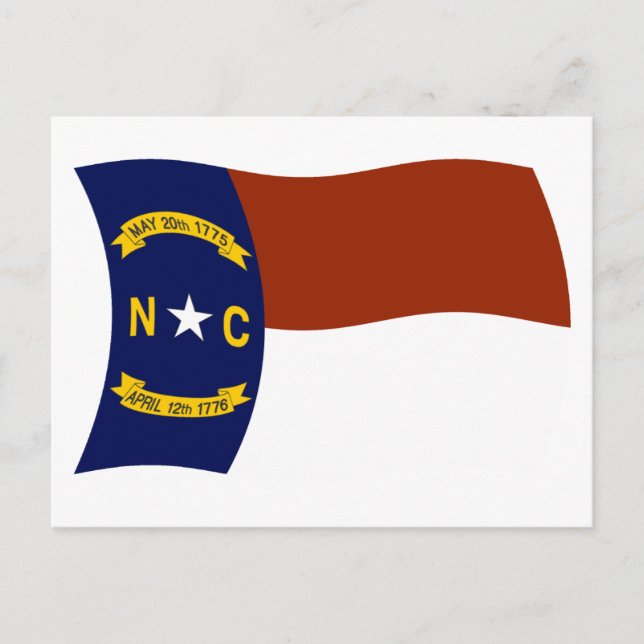 Cartão Postal da Bandeira da Carolina do Norte (Frente)