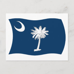 Cartão Postal da Bandeira da Carolina do Sul