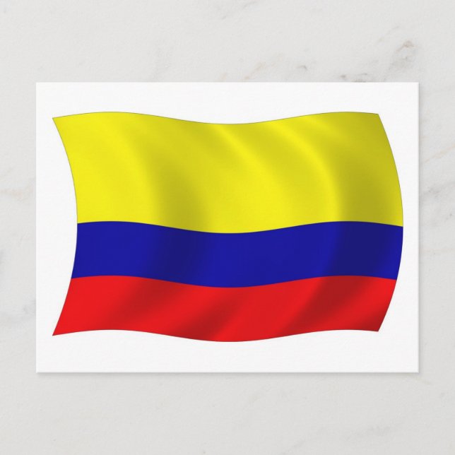 Cartão Postal da Bandeira da Colômbia (Frente)