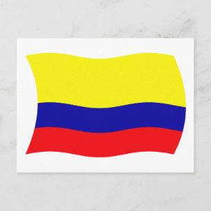 Cartão Postal da Bandeira da Colômbia