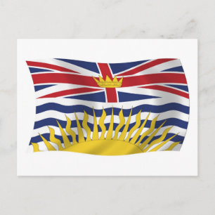 Cartão Postal da Bandeira da Colúmbia Britânica