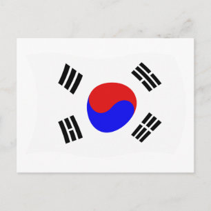 Cartão Postal da Bandeira da Coreia do Sul