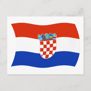 Cartão Postal da Bandeira da Croácia