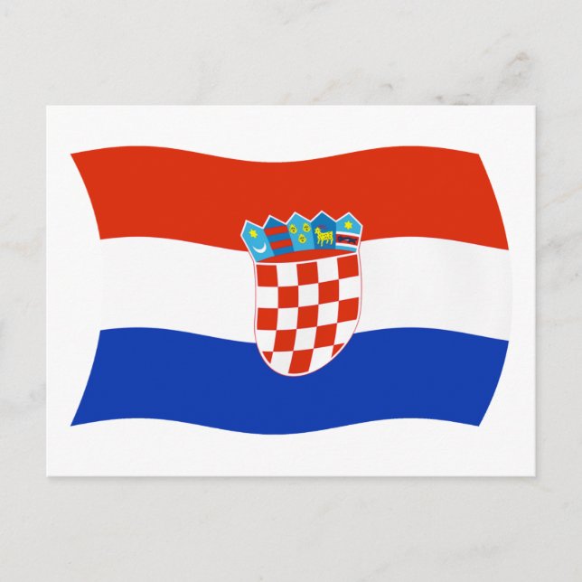 Cartão Postal da Bandeira da Croácia (Frente)