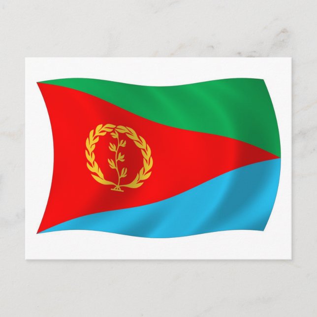 Cartão Postal da Bandeira da Eritreia (Frente)