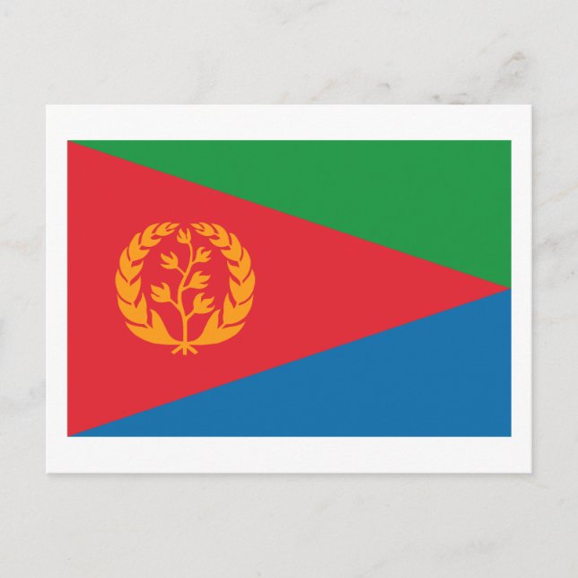 Cartão postal da bandeira da Eritreia (Frente)