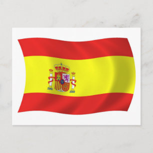 Cartão Postal da Bandeira da Espanha