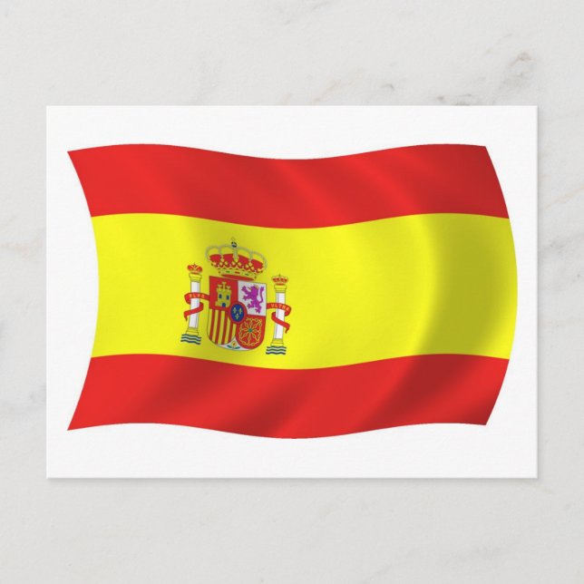 Cartão Postal da Bandeira da Espanha (Frente)