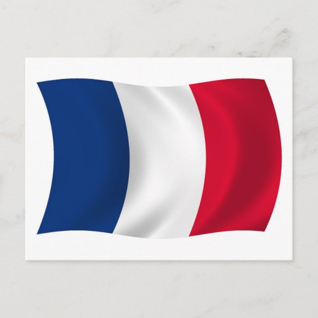 Cartão Postal da Bandeira da França (Frente)