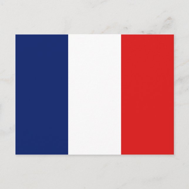 Cartão Postal da Bandeira da França (Frente)