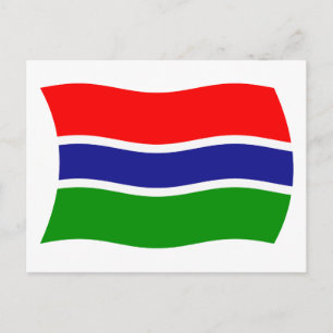 Cartão Postal da Bandeira da Gâmbia