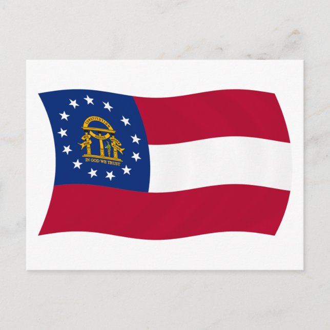 Cartão Postal da Bandeira da Geórgia (Frente)