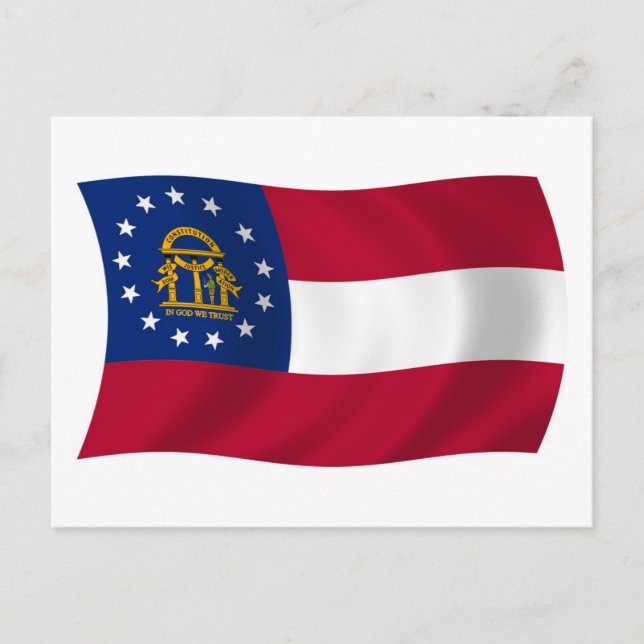 Cartão Postal da Bandeira da Geórgia (Frente)