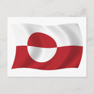 Cartão Postal da Bandeira da Gronelândia