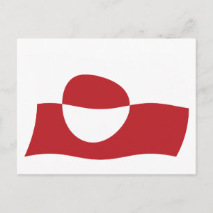 Cartão Postal da Bandeira da Gronelândia