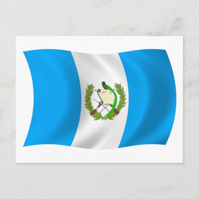 Cartão Postal da Bandeira da Guatemala (Frente)