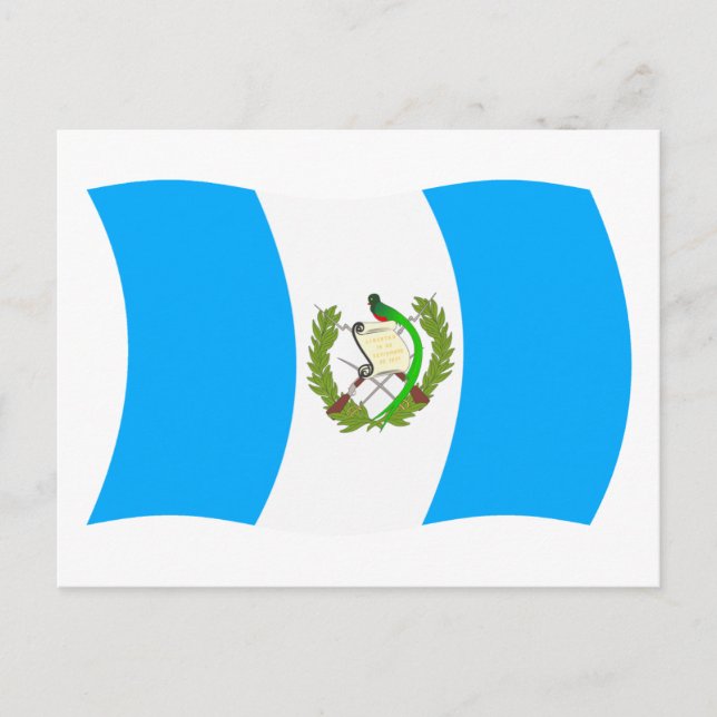 Cartão Postal da Bandeira da Guatemala (Frente)