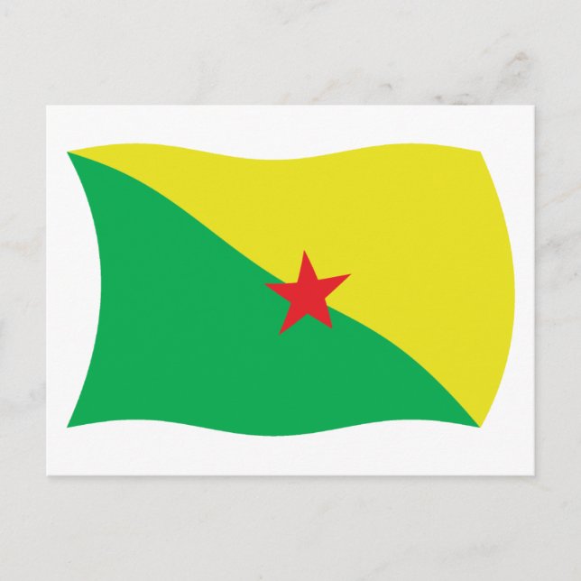 Cartão Postal da Bandeira da Guiana Francesa (Frente)