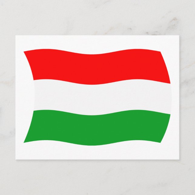 Cartão Postal da Bandeira da Hungria (Frente)
